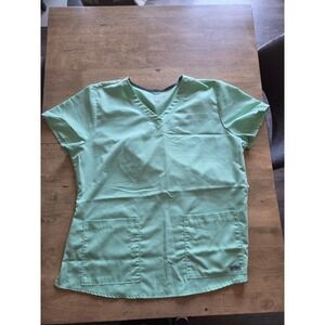 Greys Anatomy by Barco Womens Mint Green V-Neck Scrub Top XL 41452 Medical Nurse